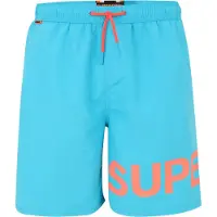 Superdry pour homme. M3010244A Maillot de bain graphique bleu (M), Beachwear, Polister recyclé, Durable
