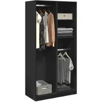 vidaXL Armoire noire 100x50x200 cm Bois composite