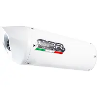 Gpr Exhaust Systems Albus Ceramic Kawasaki Versys 650 06-14 Cat Homologated Slip On Muffler Blanc Homologated
