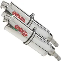 Gpr Exhaust Systems Trioval Dual Ducati Monster 695 06-08 Homologated Slip On Muffler Argenté Homologated