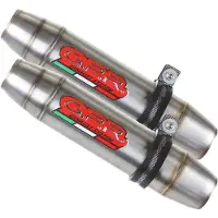 Gpr Exhaust Systems Deeptone Inox Dual Kawasaki Zzr 600 02-06 Homologated Slip On Muffler Argenté Homologated