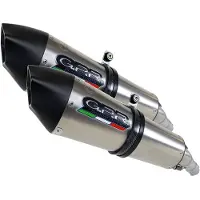Gpr Exclusive Gpe Anniversary Titanium Dual Hypermotard 1100/evo 07-12 Homologated Slip On Muffler Noir,Argenté Homologated
