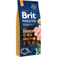 Brit Premium By Nature Adult Mapple Chicken Corn Dog Food 15kg Doré 15kg