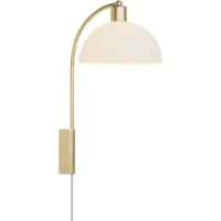 Nordlux Applique Ellen en métal, Variante : Ø 200 x 260 mm, E14, laiton, verre