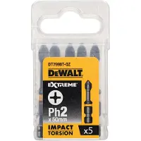 DeWalt DT7998T Bit De Vis De Torsion À L'impact Extrême - PH2 - 50 Mm (5e)