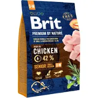 Brit Premium By Nature Senior Small Medium S+M - Poulet pour chiens âgés de petites et moyennes races - 3 kg