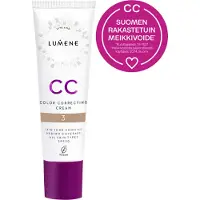 Lumene CC Color Correcting Cream CC crème pour un teint unifié SPF 20 teinte 3 (Warm) 30 ml