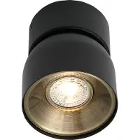 Nordlux Plafonnier LED inclinable Pitcher, Variante : Ø 100 x 123 mm , GU10, 10 W, noir