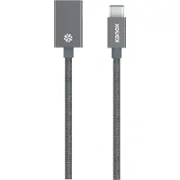 Kanex Adaptateur DuraBraid - Adaptateur USB-C vers USB 3.0 type A en aluminium (Space Grey)