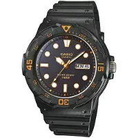 Casio MRW-200H-1EVDF, Bracelet, Résine, Noir, Résine, Noir, Résine