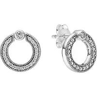 Pandora Boucles d'Oreilles Damd'Anneau Pandora en Acier Inoxydable 299486C01