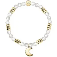 La Petite Story Natural Stone Agata Moon Bracelet Doré Femme