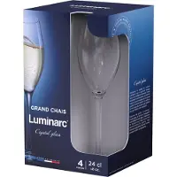 Luminarc Gläsersatz Grand Chais Glas 240 ml (4 Stück), Verres, Transparent