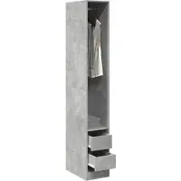 vidaXL Garde-robe gris béton 30x50x200 cm bois d'ingénierie