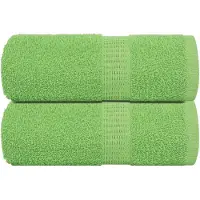 vidaXL Serviettes d'invité 2pcs vert pomme 30x50cm 360 g/m² 100% coton