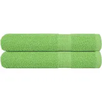 vidaXL Serviettes 2 pcs vert pomme 100x200 cm 360 g/m² 100% coton
