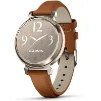 Garmin - 010-02839-02 - Lily 2 Cream Gold avec bracelet en cuir camel