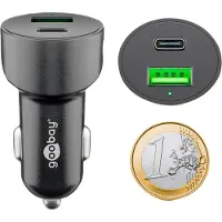 Goobay Chargeur de voiture USB C - Allume-cigarette