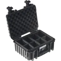B&W Valises d'extérieur type 3000 noir + séparateur