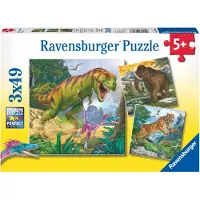 Ravensburger Puzzle Du Souverain Primitif 3 X 49 Pièces