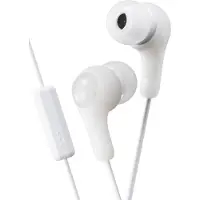 JVC GUMY PLUS : Ecouteurs intra-auriculaires avec microphone et télécommande - compatible IOS et Android aimant néodyme de 11 mm - Blanc