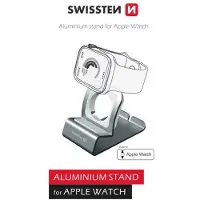 Swissten Support en aluminium pour Apple Watch, Montre connectée : accessoires, Argent