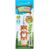 Brush-Baby WildOnes Brosse à dents électrique sonique pour enfants, Design Tiger, 0-10 ans