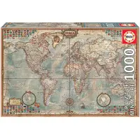 Sonstige Verlage Educa - Carte du monde 1000 pièces puzzle miniature