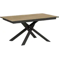 Itamoby - Table extensible 160/220x90 cm Ganty chêne nature bande de chante anthracite cadre et pieds anthracite