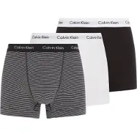 Calvin Klein 0000u2662g Trunk Boxers 3 Units Blanc,Noir M Homme