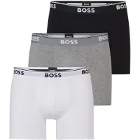 BOSS Boxers 'Power' gris chiné / noir / blanc