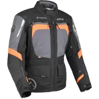 Dane Elec DANE Reykjavik blouson textile imperméable pour moto, noir/orange, 60