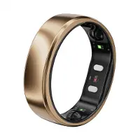 RINGCONN Gen 2 Air, Ultra-Fine Smart Ring avec IA, autonomie de 10 Jours, Bague connectée Homme&Femme, du Sommeil, du Stress et de la fréquence Cardiaque, iOS&Android Compatible (Dune Gold, 9)