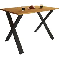 VCM Table à manger en bois premium | H. 76 x L. 110 x D. 80 cm | Table à manger de cuisine Xona X