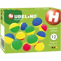 Hubelino Piste de billes : ensemble de billes (12 pièces)