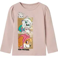 Name it T-Shirt 'NMFJoana Paw' or / lilas / rose clair / blanc