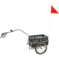 Fischer Fahrrad FISCHER Remorque de transport Profi Plus III - Remorque de vélo 30 kg, 49L, pour roues de 26-28'