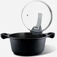 PENSOFAL Saxum Saucepan 20cm (W/Glass) 5807, Poêle + casserole, Noir