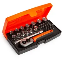 Bahco 25pc Socket Set - 1/4 Inch Drive