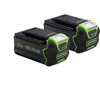 Greenworks Batterie G40BK4X; 40 V; 4 0 Ah; Li-ion; 2 unités