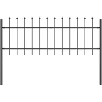 vidaXL Clôture de jardin grise 1,7 x 0,6 m en acier thermolaqué