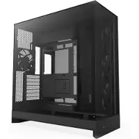 NZXT H9 Flow (2025) All Black Midi Tower ATX Gaming Gehäuse schwarz mit Glasfenster