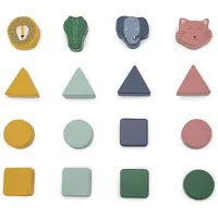 Trixie Cubes à formes en bois animaux beige