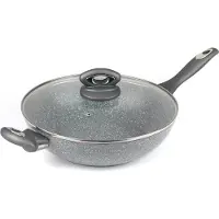 Salter BW02772G Marblestone Wok 28cm grey, Poêle + casserole, Gris