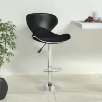 vidaXL Tabouret de bar noir similicuir - Tabouret de bar - Tabouret de bar - Tabouret de comptoir - Chaise de bar