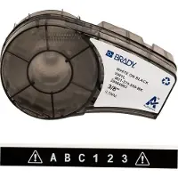 Brady M21-375-595-BK ruban adhésif vinyle blanc sur noir 9,53 mm x 6,40 m (d'origine)