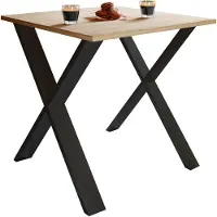 VCM Table à manger en bois premium | H. 76 x L. 80 x D. 80 cm | Table à manger de cuisine Xona X