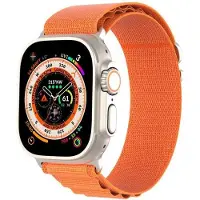 DUX Bracelet à boucle sport (42 mm, 44 mm, 45 mm, 49 mm, Nylon), Sangles de montre, Orange