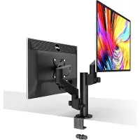 Urban Factory Bras du moniteur à double ressort (Tables, 32", 8 kg), Support de moniteur, Noir