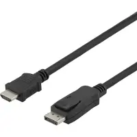 Deltaco VO 03 (1 m), Câble vidéo, Noir